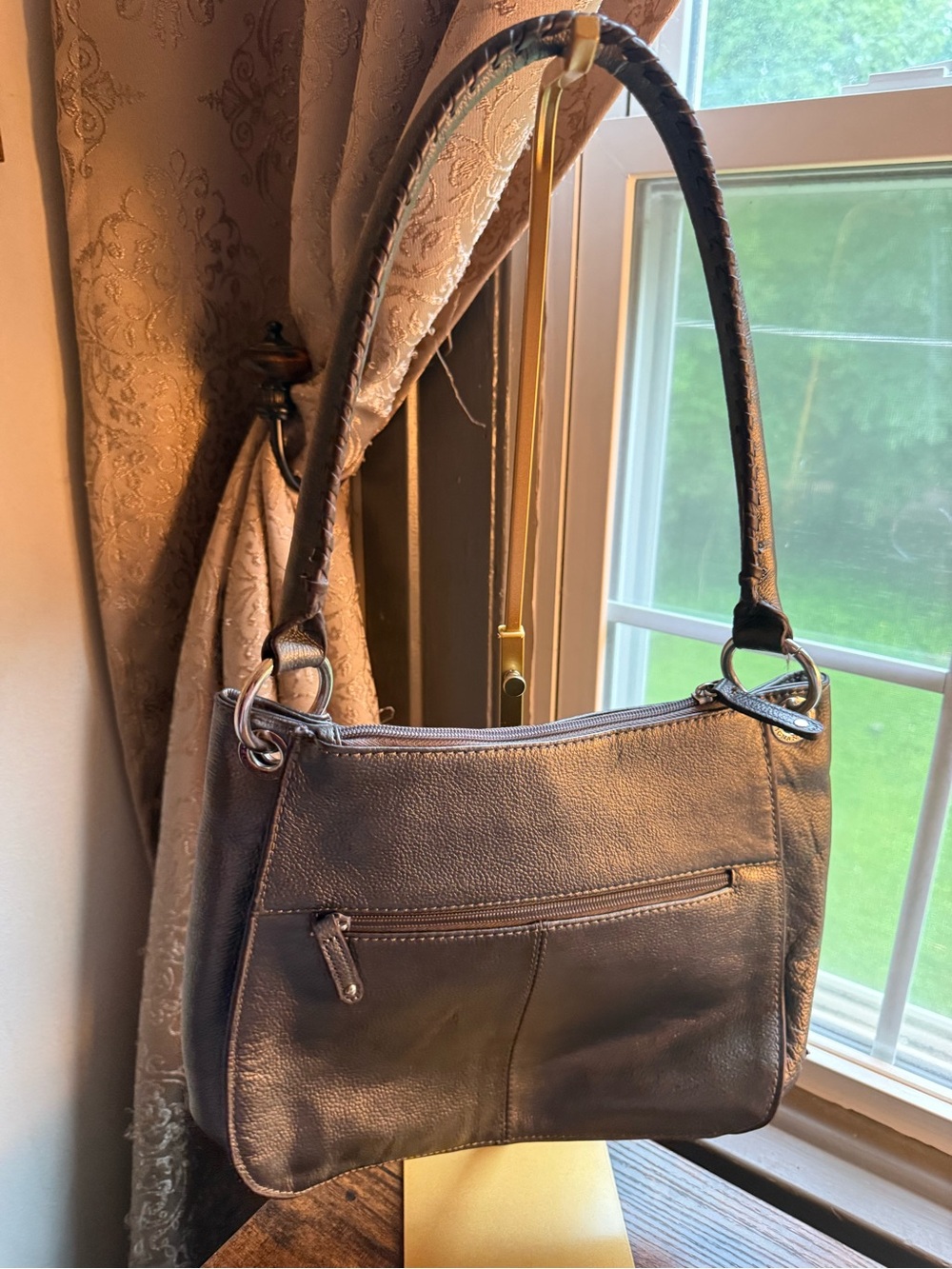 Tignanello Dark Brown Leather Shoulder Bag